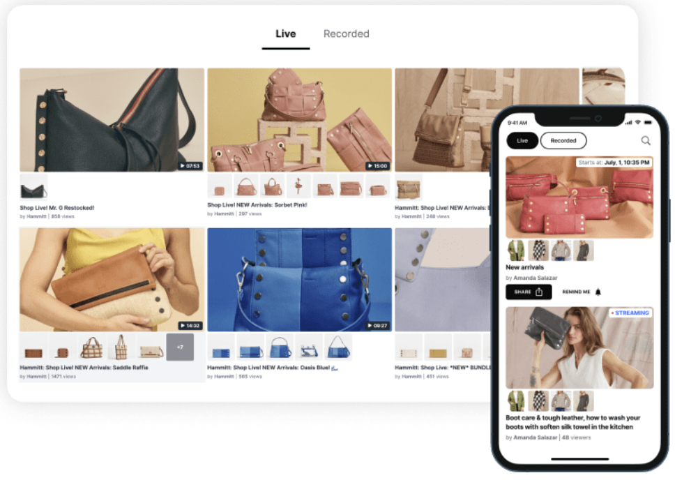 screenshot of Live Stream Shopping